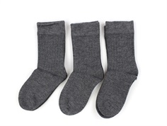 Minipop gray melange bamboo socks (6-pack)